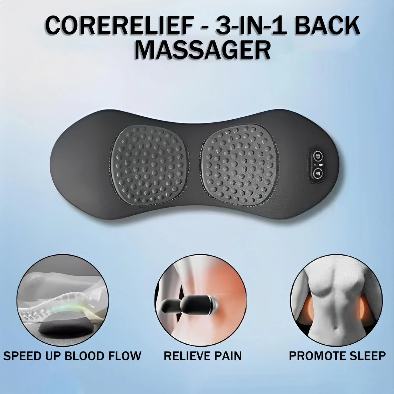 3-IN-1 LUMBAR MASSAGER PILLOW